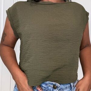 Olive Green Women's Top